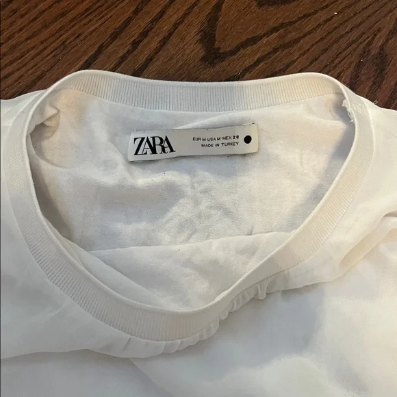 Zara Sheer White Blouse - Picture 2 of 3